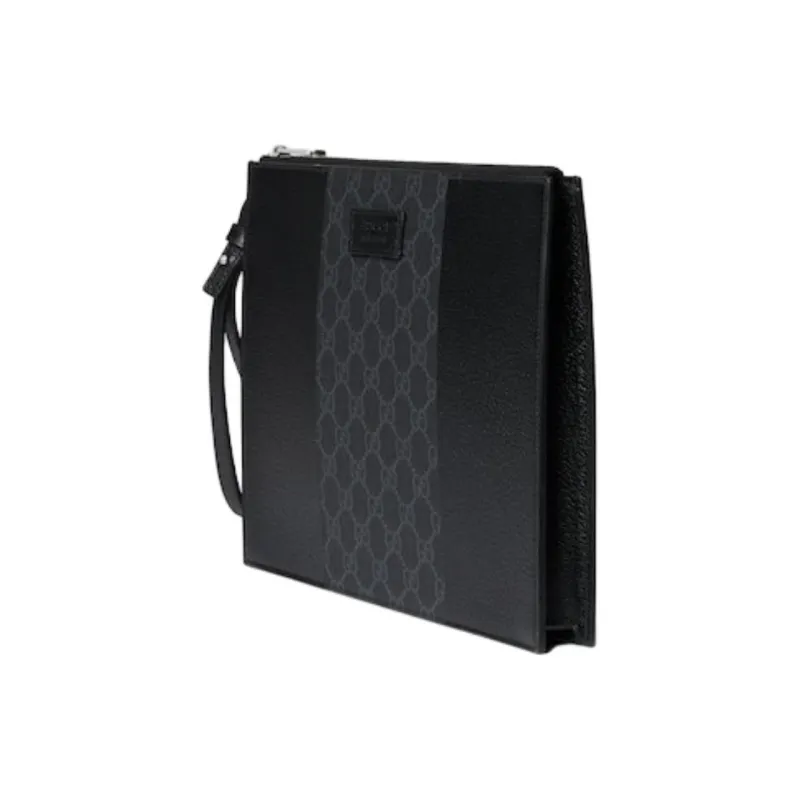 GUCCI Leather Clutch Small Size Men's Black-1