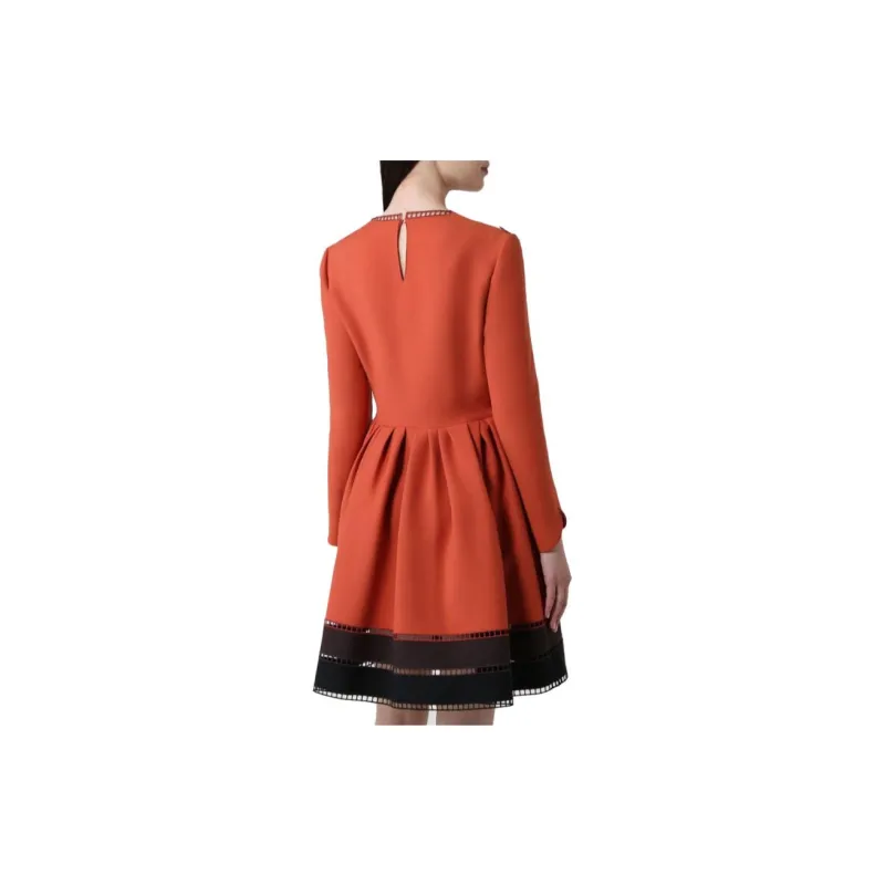 FENDI Long-Sleeved Dresses Women's Orange Red-2
