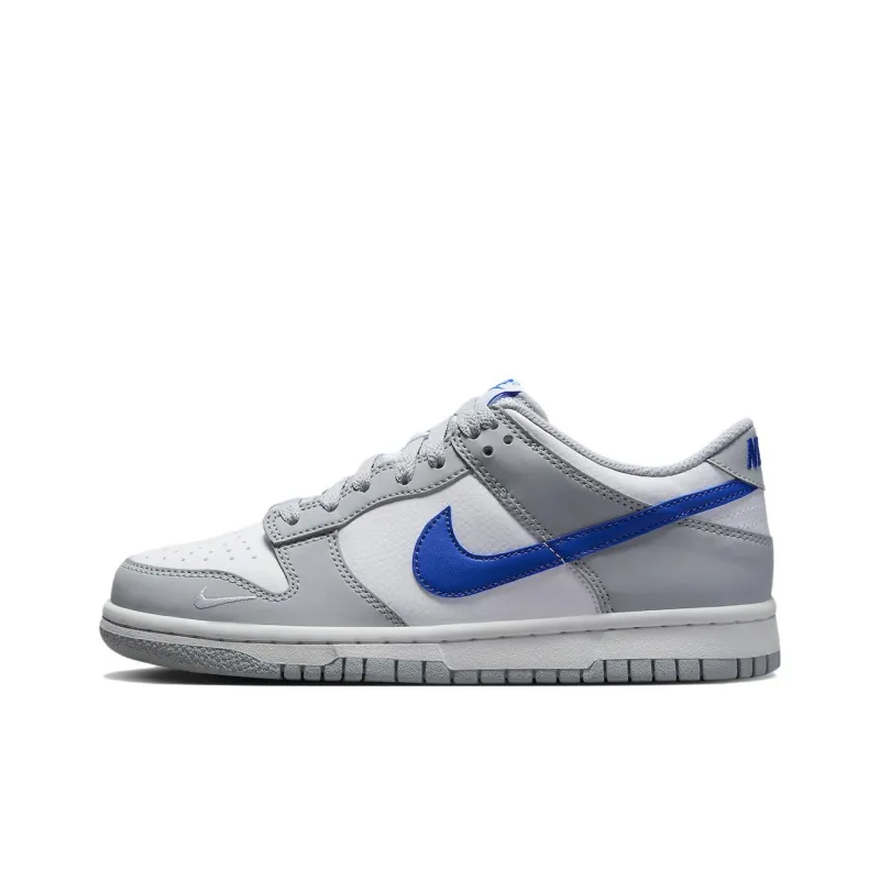 Nike Dunk Low Mini Swoosh Wolf Grey Game Royal GS US 5.5Y - POIZON 