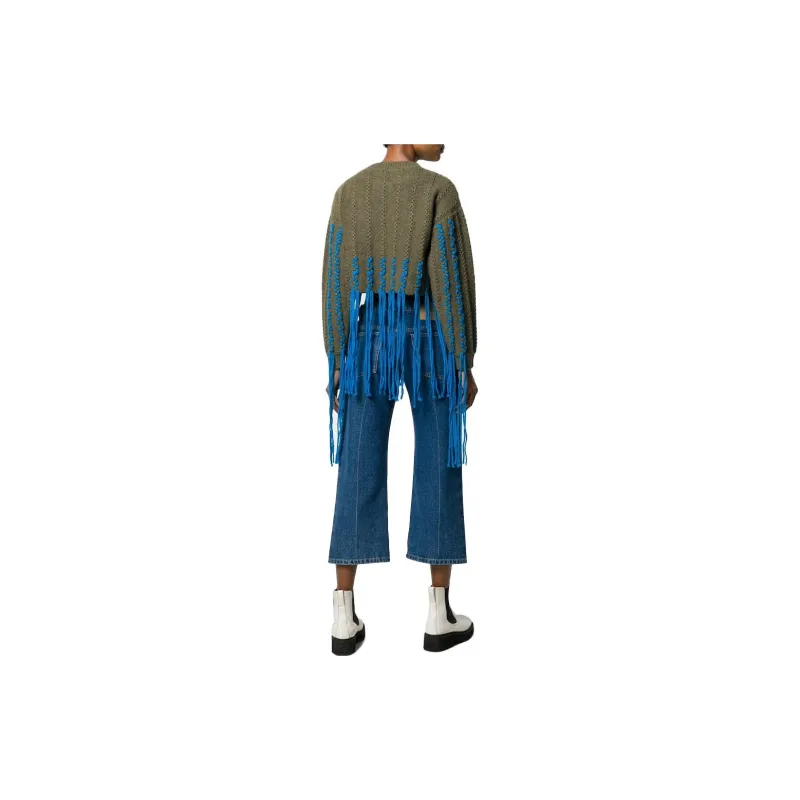 LOEWE Sweaters Women's Olive Green-2