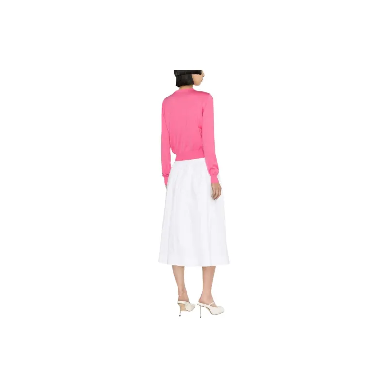 MOSCHINO Heart charm Ruched Midi Skirt-3