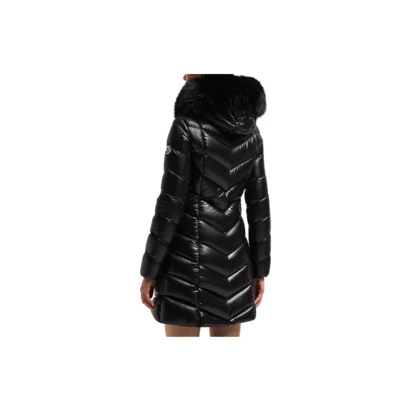 Moncler Quilted Zip-Up Long Coat-3