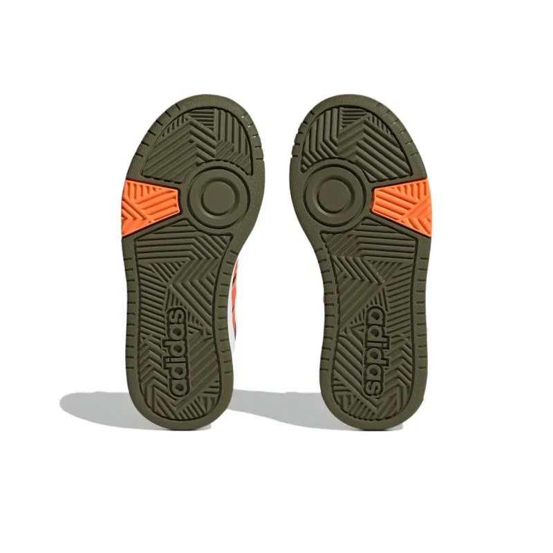Hoops 3.0 Adidas Neo Mid J 'Shadow Olive Impact Orange'-4