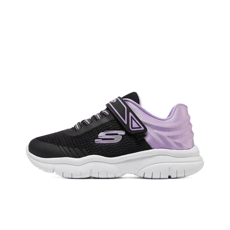 Skechers Cushioning And Breathable Low Top Kids Lifestyle Shoes Black Purple Teenagers-0