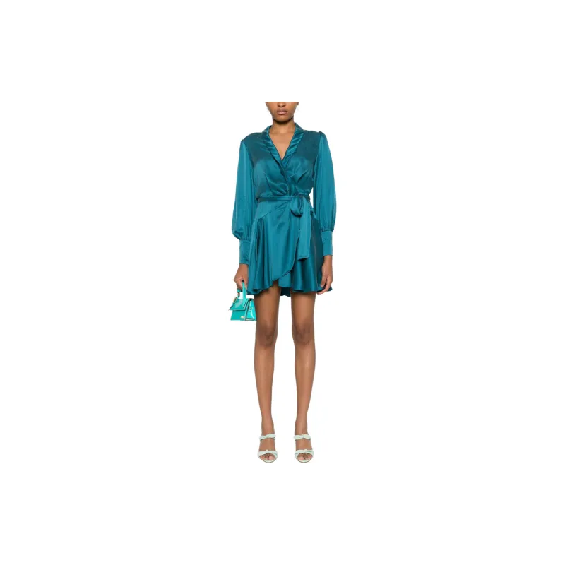 Zimmermann V Neck Wrapped Mini Dress-1
