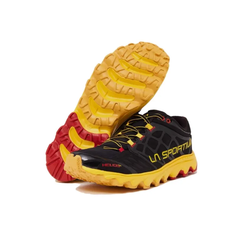 LA SPORTIVA Helios SR Anti-Slip Wear-Resistant Low-Top Outdoor Shoes Men's Black Yellow-1