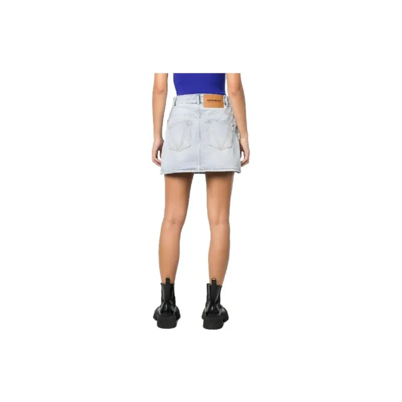 Vetements Denim Short Skirts Women's Blue-2