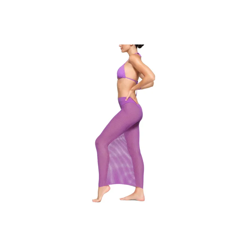 SKIMS WARP KNIT COVER UP LONG TUBE SKIRT Casual Long Skirts Women's VIOLET/Violet-3