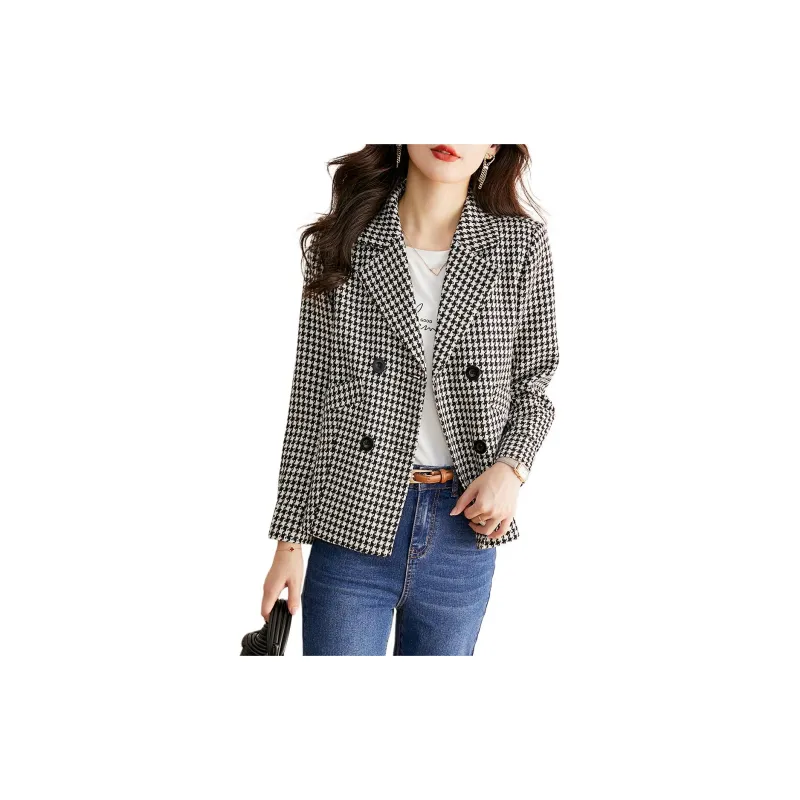 Still Quiet Business Suit Women's Houndstooth-5