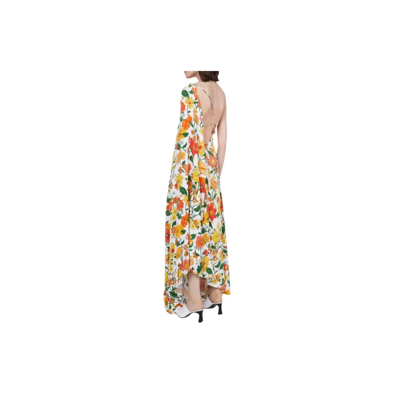 Stella McCartney Lady Garden print Asymmetric Gown-2