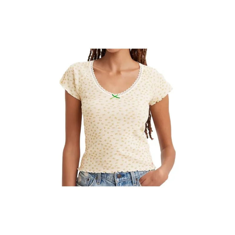 Levis T-Shirts Women's Ecru-3