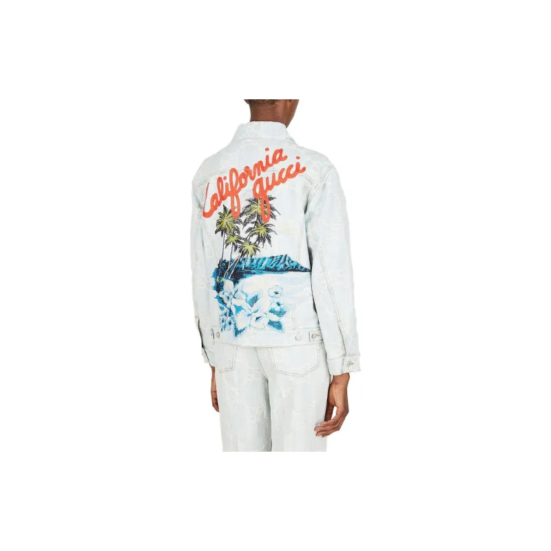 GUCCI SS23 Denim Jacket Women's Light Blue-2
