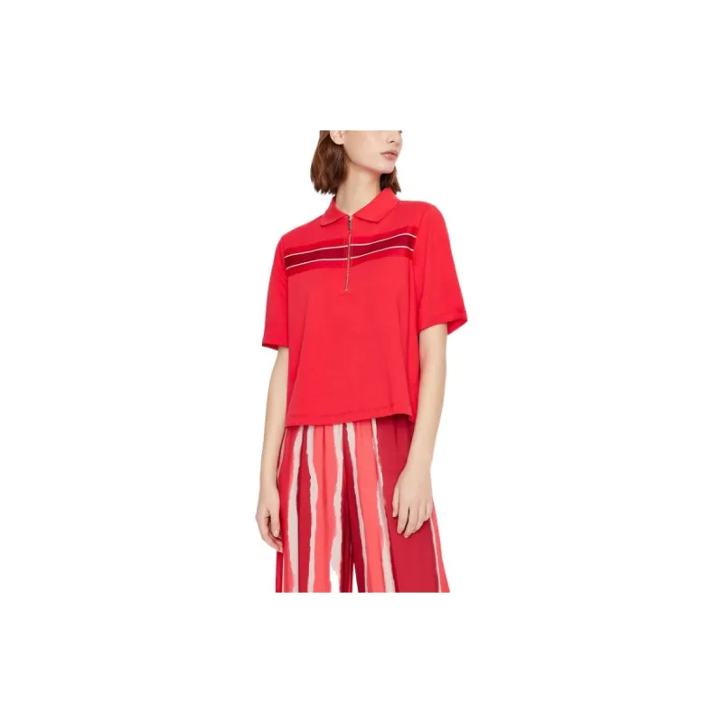 ARMANI EXCHANGE Polo Shirts Women's Red-3