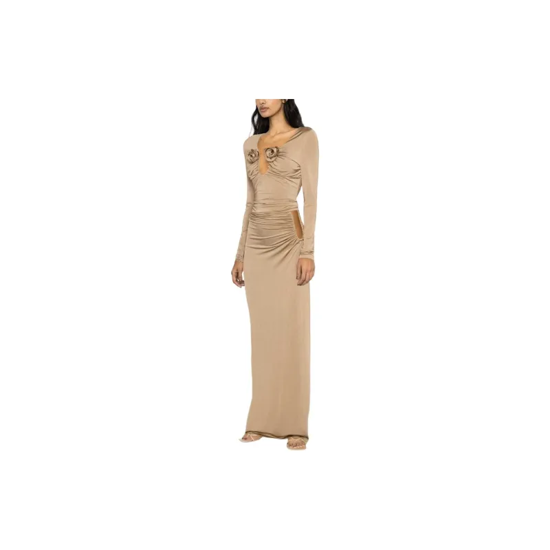 Magda Butrym Cut-Out-Detailed Ruched Maxi Skirt-3