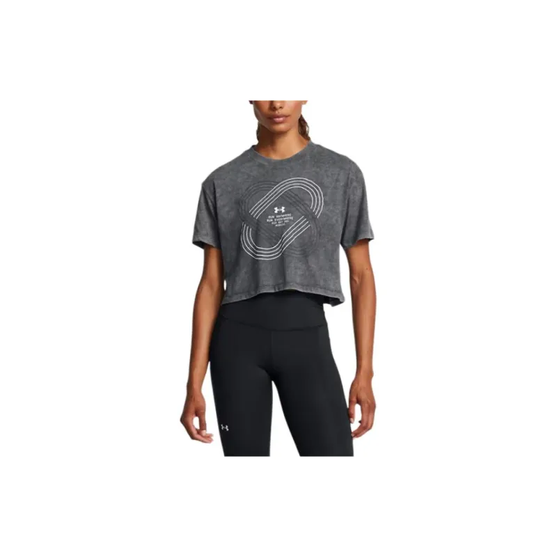 Under Armour Anywhere Drop Shoulder Sleeve T Shirt Women's Black-2