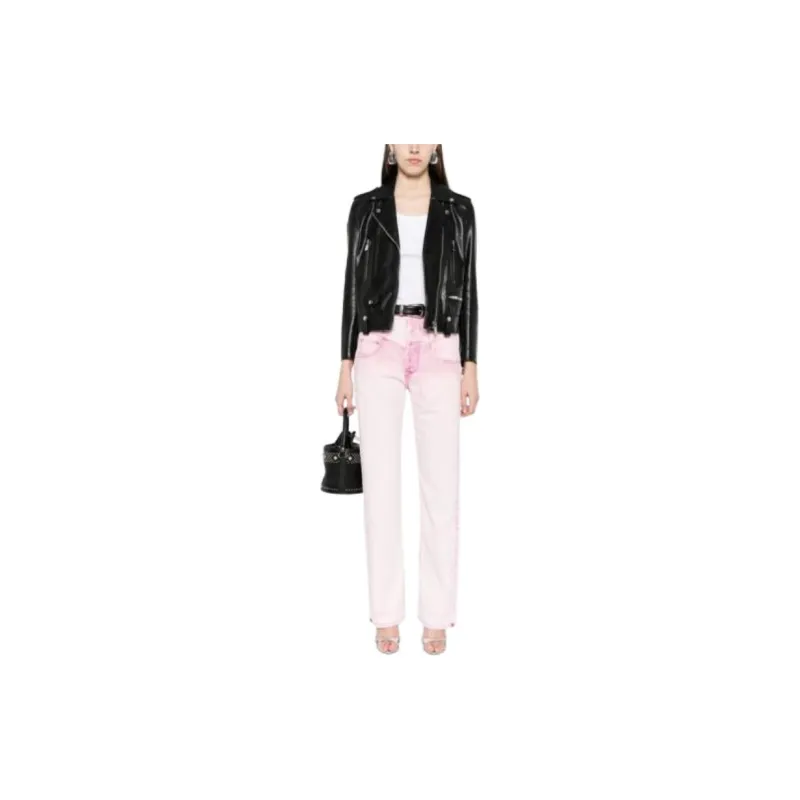 ISABEL MARANT Noemie Frayed Edge Straight Leg Jeans-1