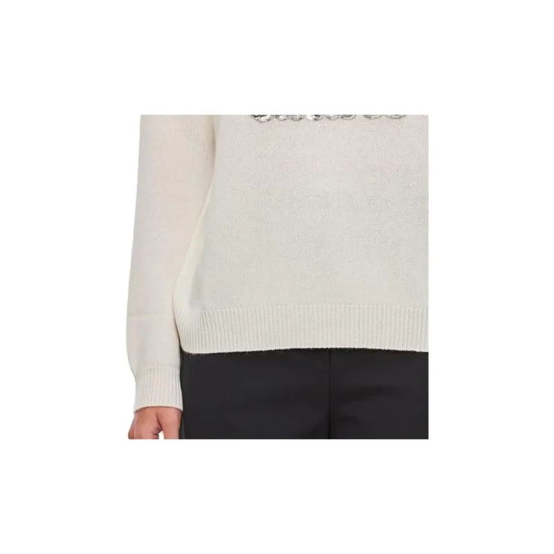 MaxMara Logo Embroidered Knitted Jumper-4