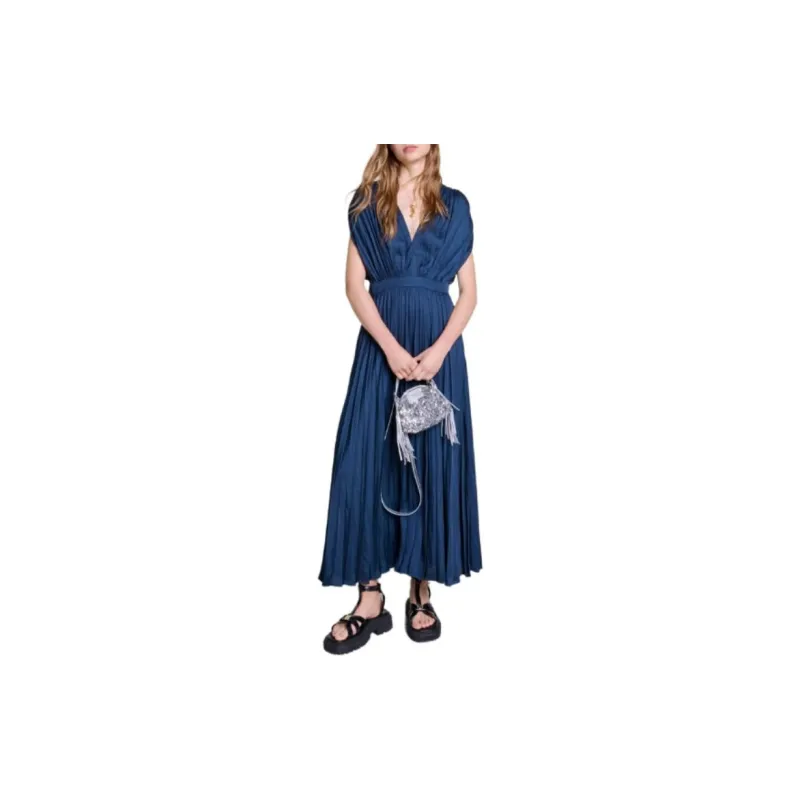 Maje Pleated Maxi Dress-1
