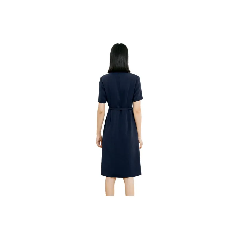 Yan Domain Short Sleeved Dresses Women's Dark Blue-1
