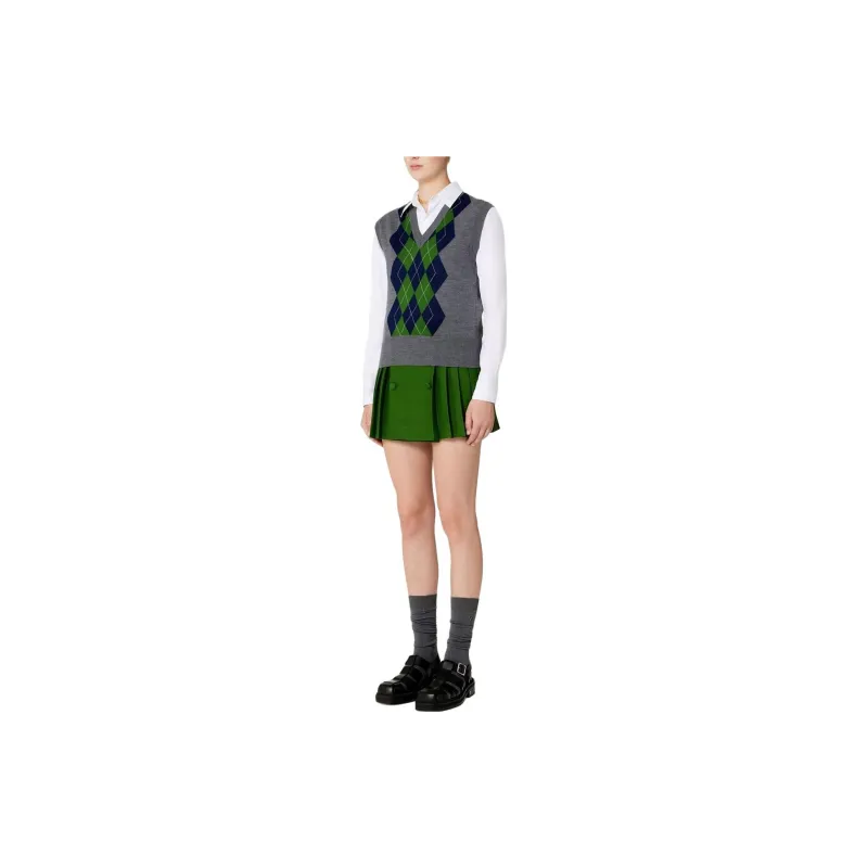 AMIPARIS Argyle Knitted Vest-1