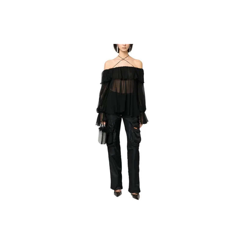 Blumarine Off Shoulder Ruffled Top-1
