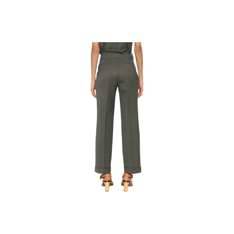 PAROSH SS24 Suit Trouser Women's Gray Green-2