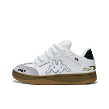 Kappa Anti Slip Wear Resistant Low Top Skateboard Shoes Unisex Classic White