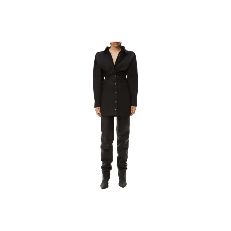 Alexander Wang Draped Cotton Shirt Dress-2