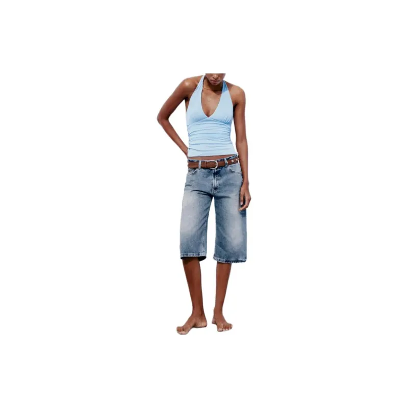 ZARA Tank Tops Women's Blue-2