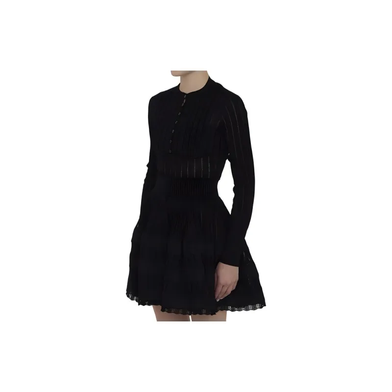 Alaia Crinoline Cropped Knitted Cardigan-3