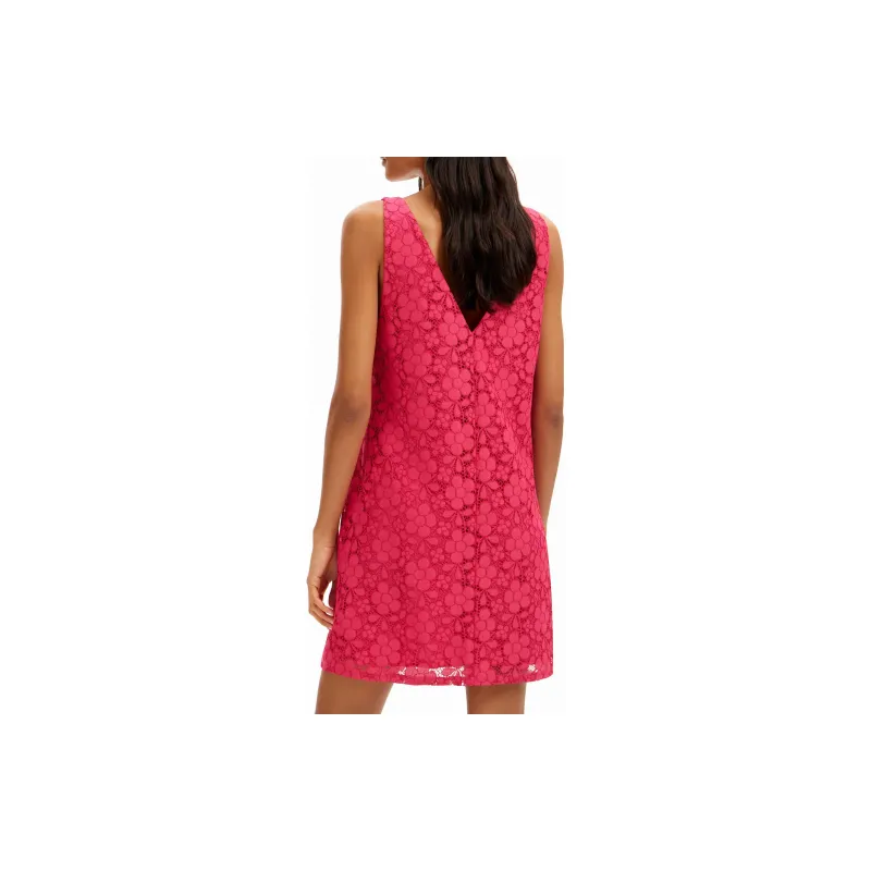 Desigual SS24 Sleeveless Dress Women's Red-3