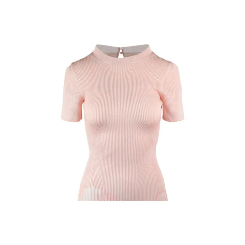 Alexander McQueen Short Sleeved Dress Women's Pink-2