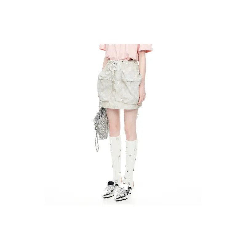 D'zzit Casual Short Skirts Women's Light Yellow-2