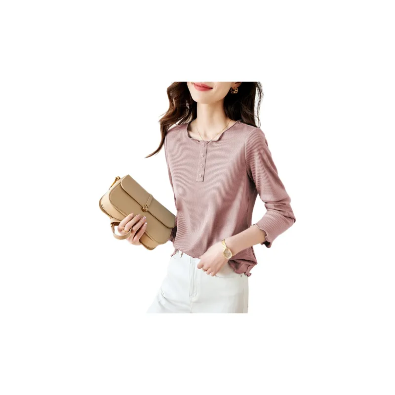 XWI T Shirt Women's Leather Pink-1