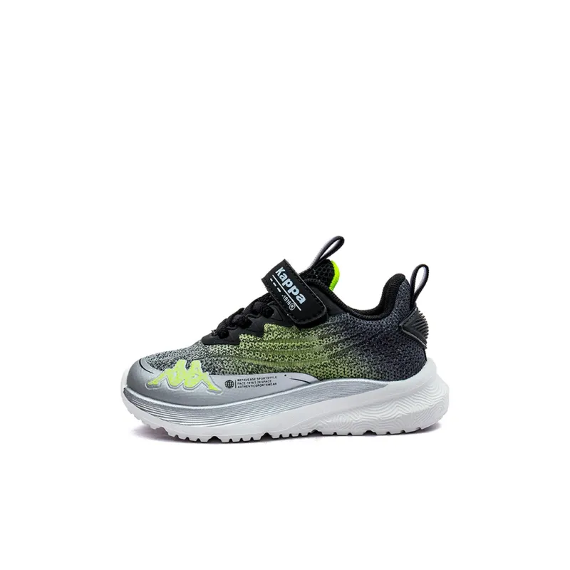 KAPPA KIDS Breathable Lightweight Kids Lifestyle Shoes Black Green Kids'-0