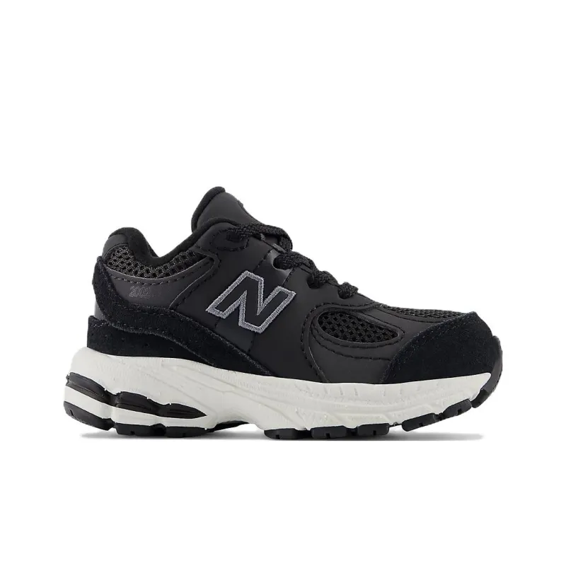 New Balance NB 2002 Slip Resistant Low Top Toddler Shoes Black White Infant And Toddler-1