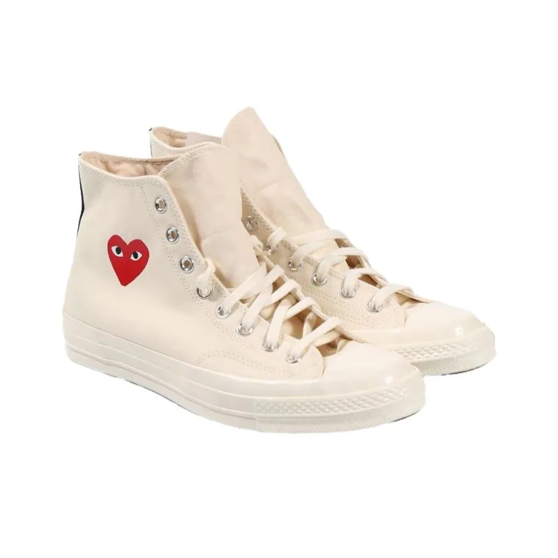 Converse Comme Des Garçons Play X Chuck 70 High 'Single Heart Milk'-2