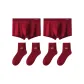2 Pack Angora Red+2 Pack Socks