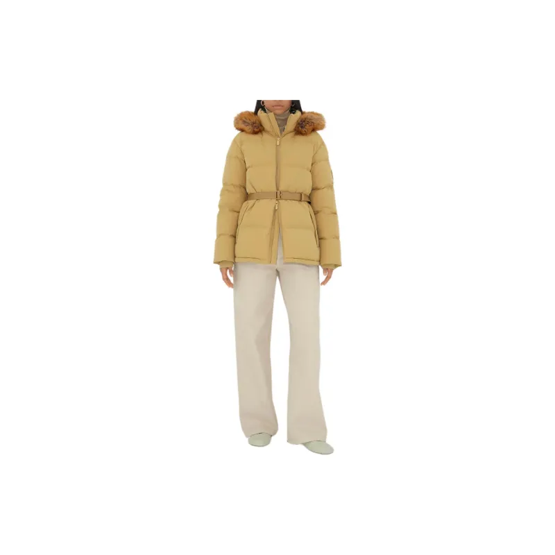 Burberry Belted Waist Hooded Down Jacket-3
