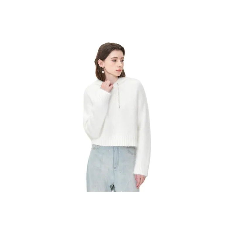 Caroline Sweaters Women's White-3