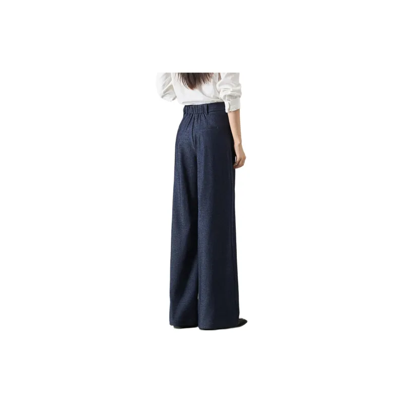 Mo Han Yi Mei Casual Pants Women's Dark Blue-3