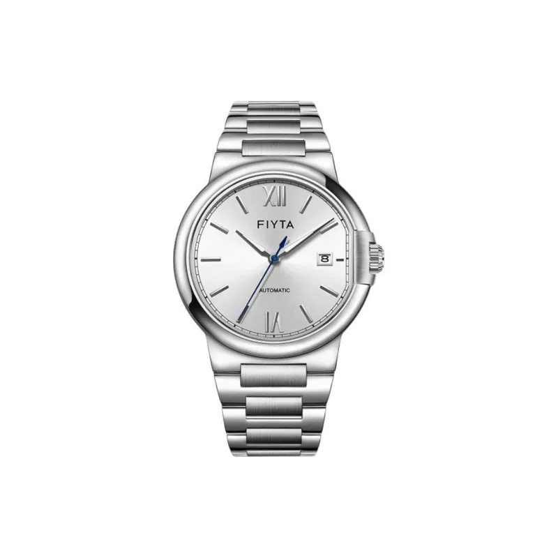 Fiyta Canon Collection Automatic Mechanical Movement Stainless Steel Strap Watch Men's Watches Silver Dial-0