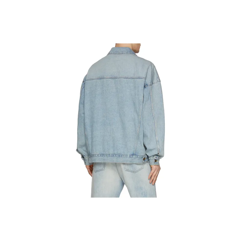 WE11DONE Shearling collar Denim Jacket-1