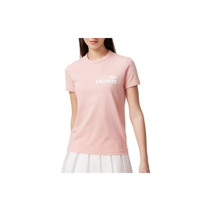 LACOSTE T Shirts Women's Pink-2
