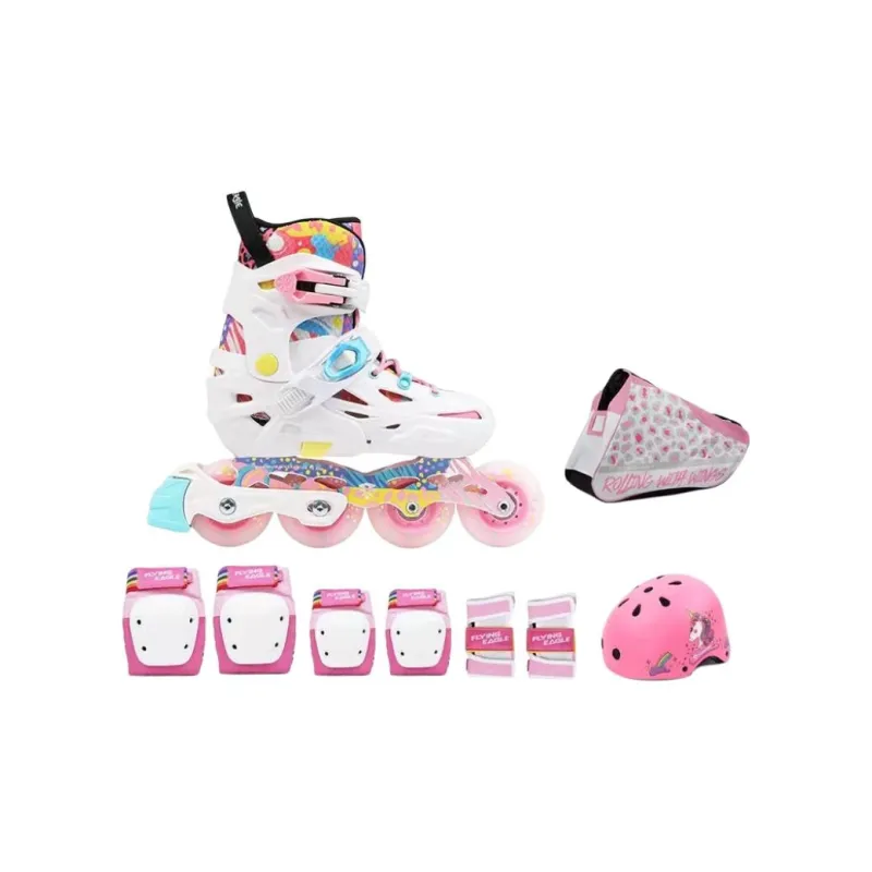 FLYING EAGLE Inline Skates Outdoor Square Kids' Pink-4