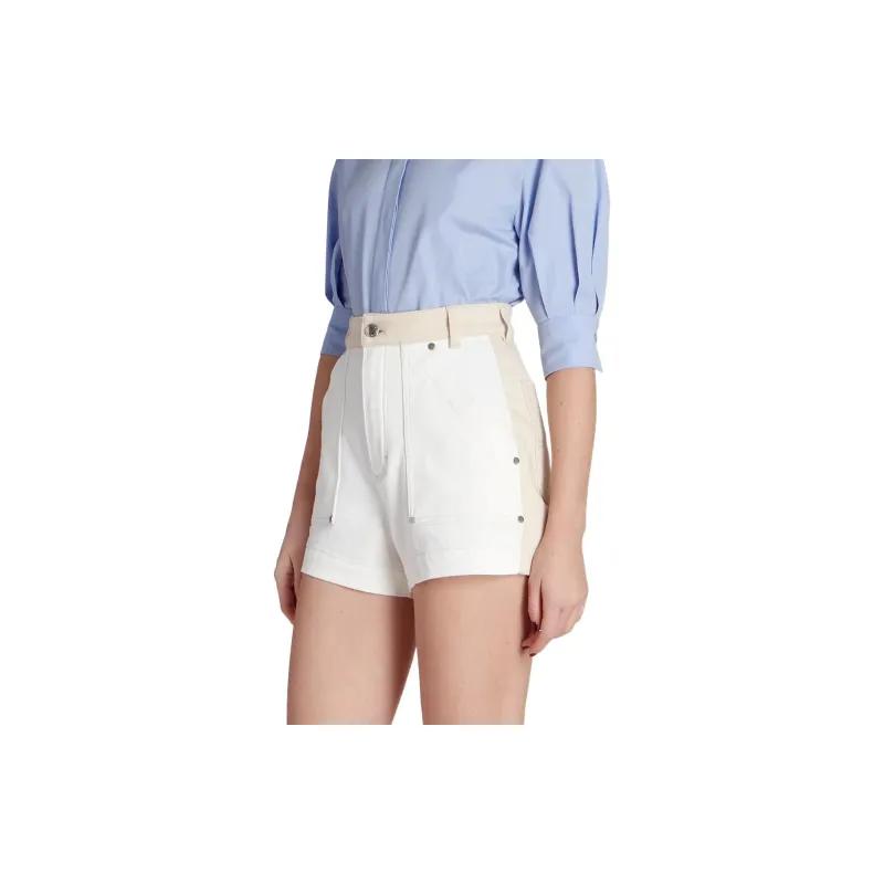 Chloe Denim Shorts Women's White-6
