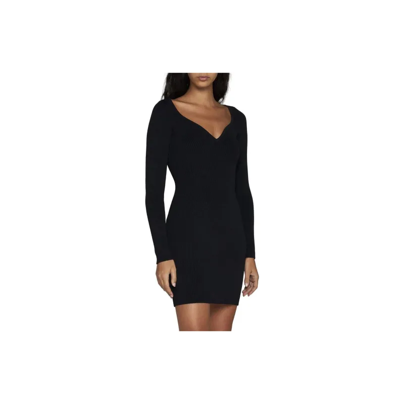 Alaia Long-Sleeved Dresses Women's Black-3