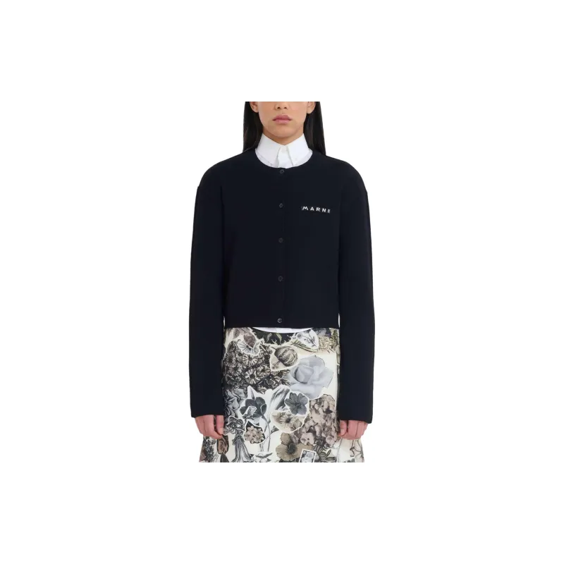 MARNI Logo Patch Buttoned Sweater-1