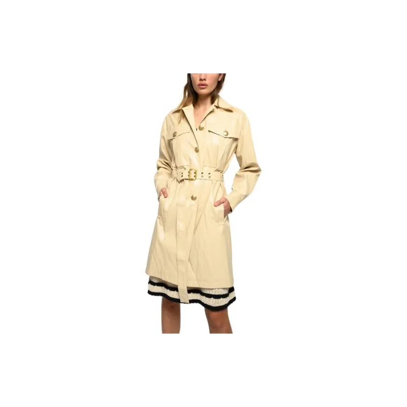 PINKO Trench Coats Women's Khaki-2