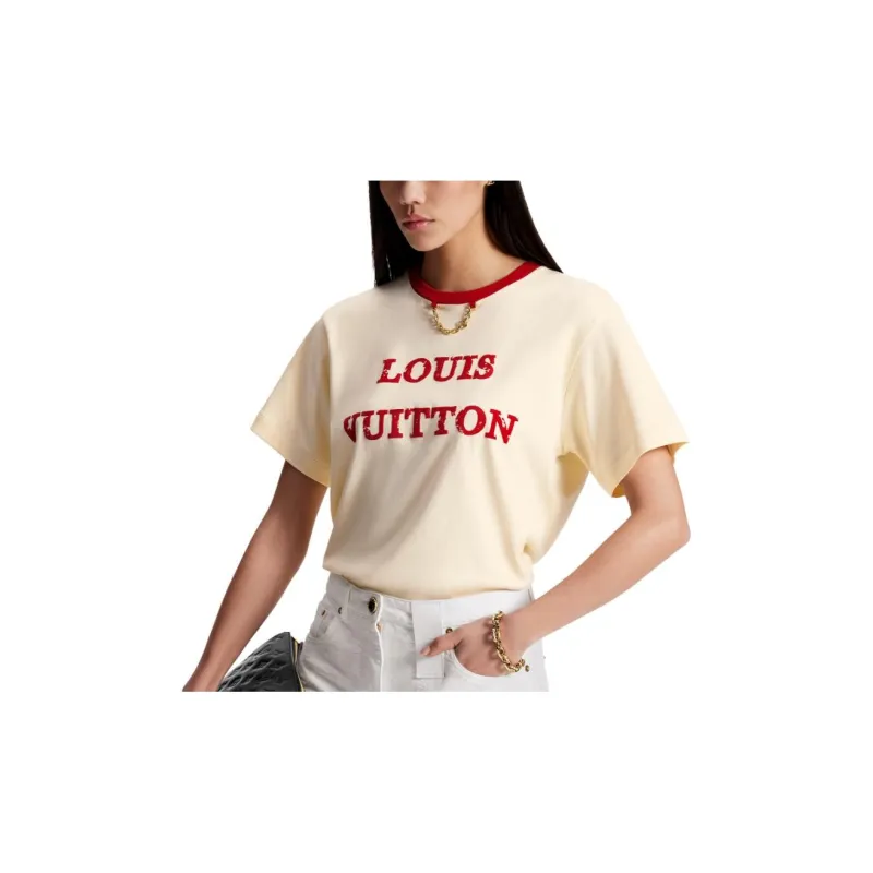 LOUIS VUITTON T Shirt Women's Beige-4